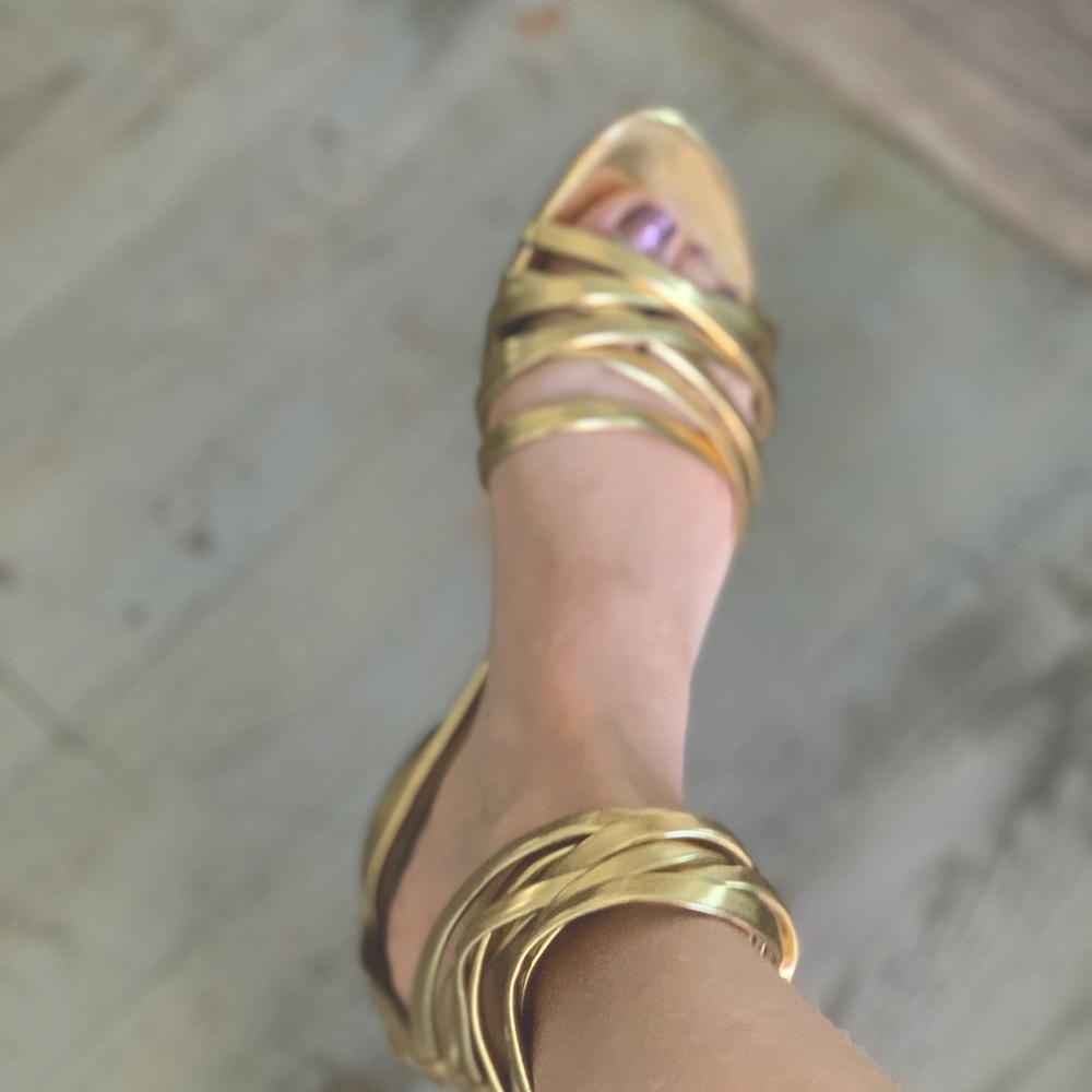 Stripped sandals